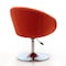 Manhattan Comfort Hopper Swivel Adjustable Height Chair in Orange and Polished Chrome AC036-OR - alternate 4